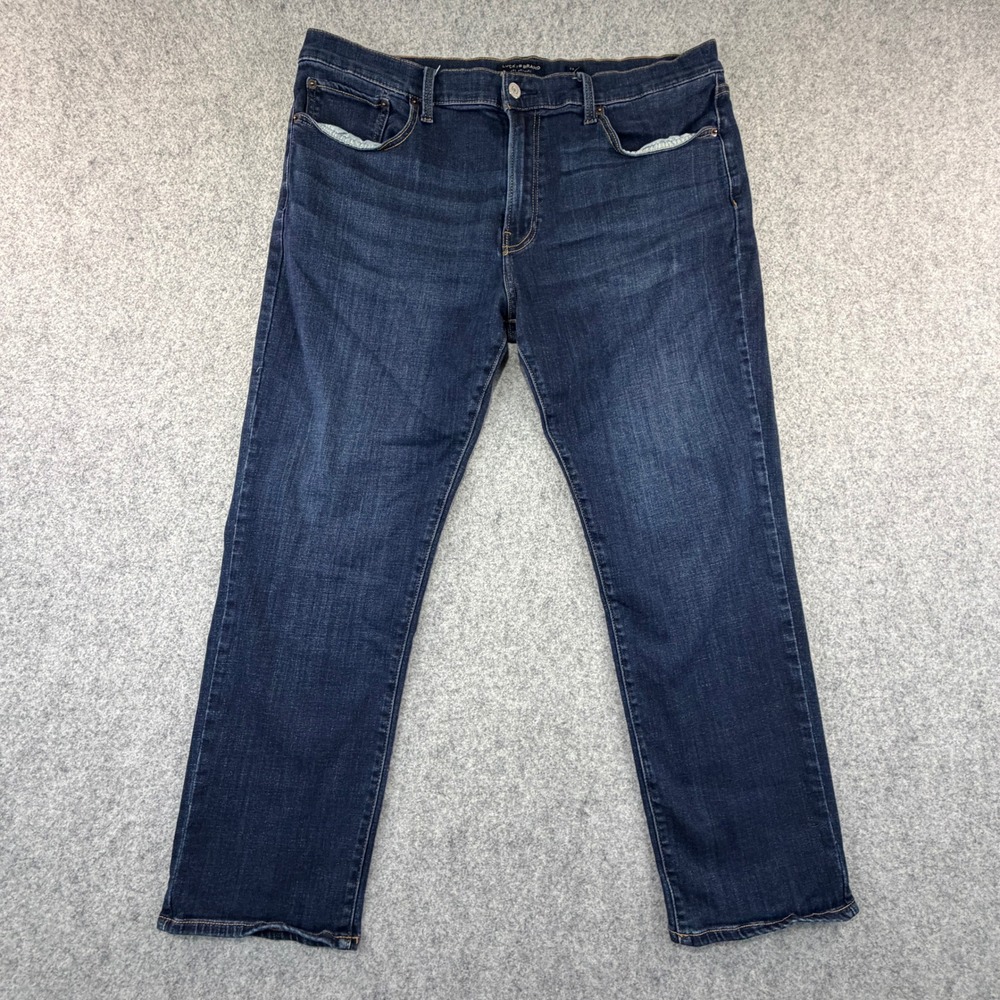 Lucky Brand 223 Straight Leg Jeans Mens Size 38x30 Dark Wash Blue Denim
